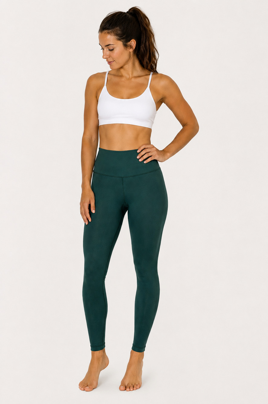Lululemon Wunder Under Faux Denim Leggings 6 Forage Teal High Rise Textured